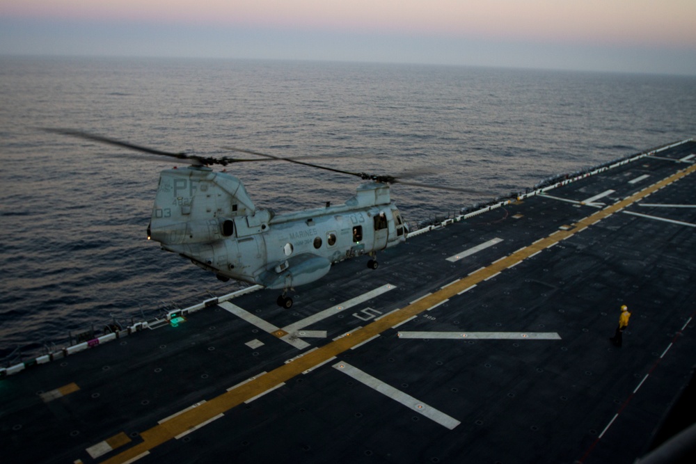 HMM-364 ends mission aboard USS America, departs to Camp Pendleton