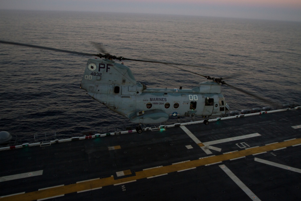 HMM-364 ends mission aboard USS America, departs to Camp Pendleton