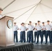 Lt. Anna McNeil, commanding officer of Coast Guard Cutter Jefferson Island, offers remarks during Decommissioning Ceremony