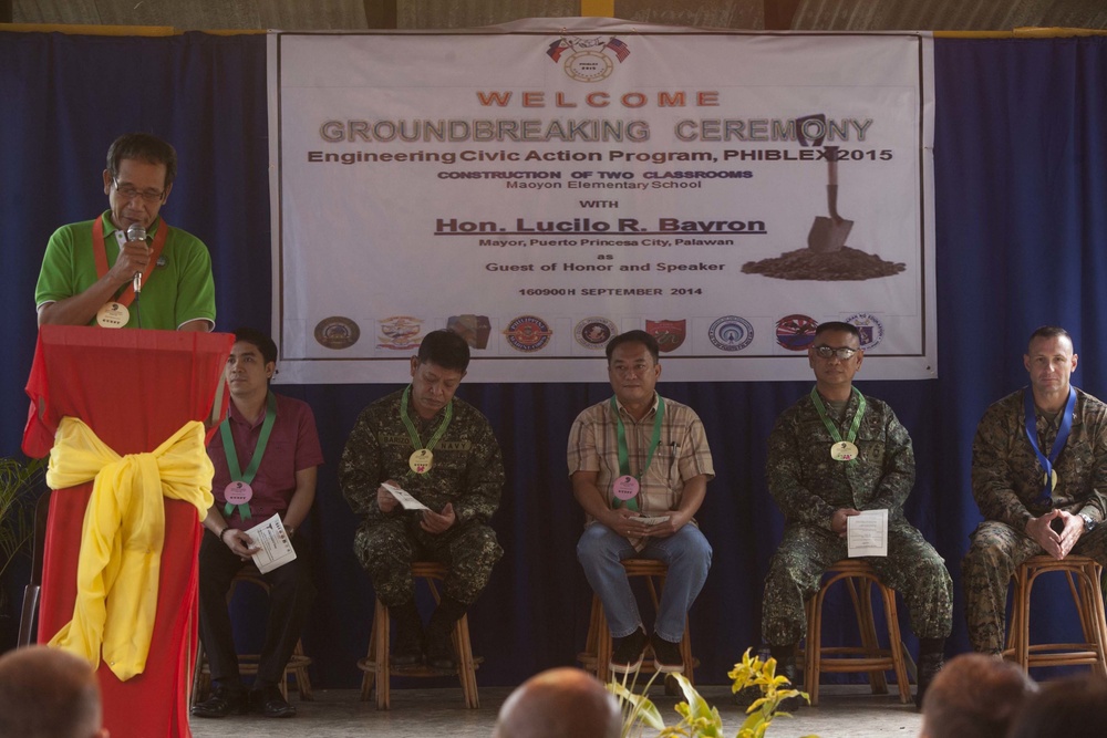 Philippine, U.S. forces gather for Engineering Civic Action Program Groundbreaking Ceremony