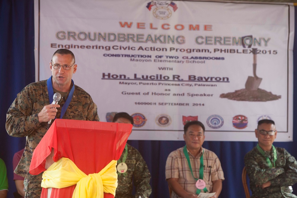 Philippine, U.S. forces gather for Engineering Civic Action Program Groundbreaking Ceremony
