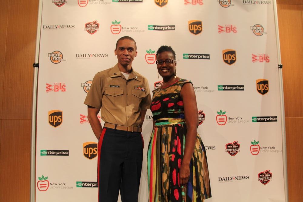 Marines make appearance at the 2014 New York Urban Football League Classic