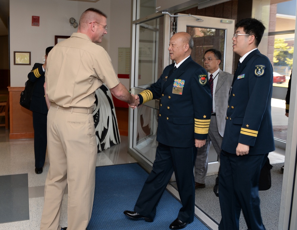 Chinese naval commander tours surface warfare school