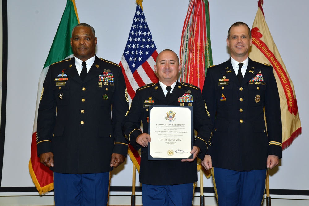 USAG Vicenza quarterly retirement ceremony
