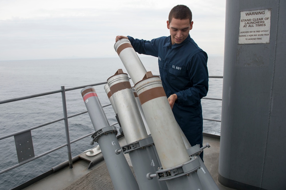USS Germantown weapons operations