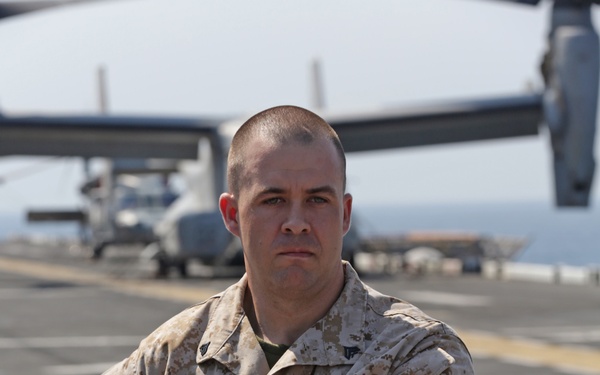 22 MEU corporals course holds sword, guidon test aboard Bataan