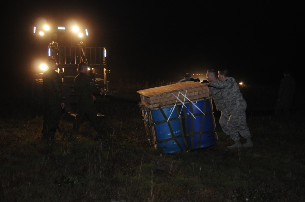 Recovering air drop equipment