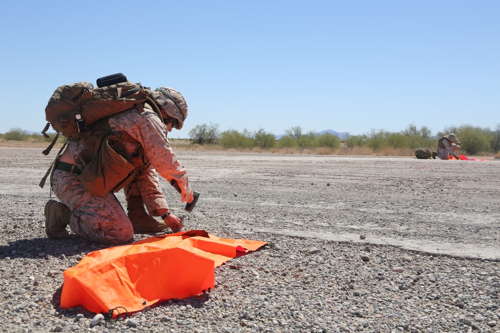 MMT Marines Prepare Runway for C-130 Touch and Take Off Exercise