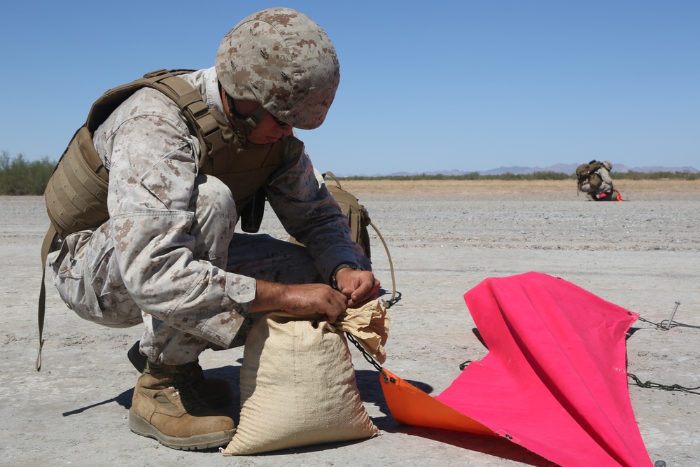 MMT Marines Prepare Runway for C-130 Touch and Take Off Exercise