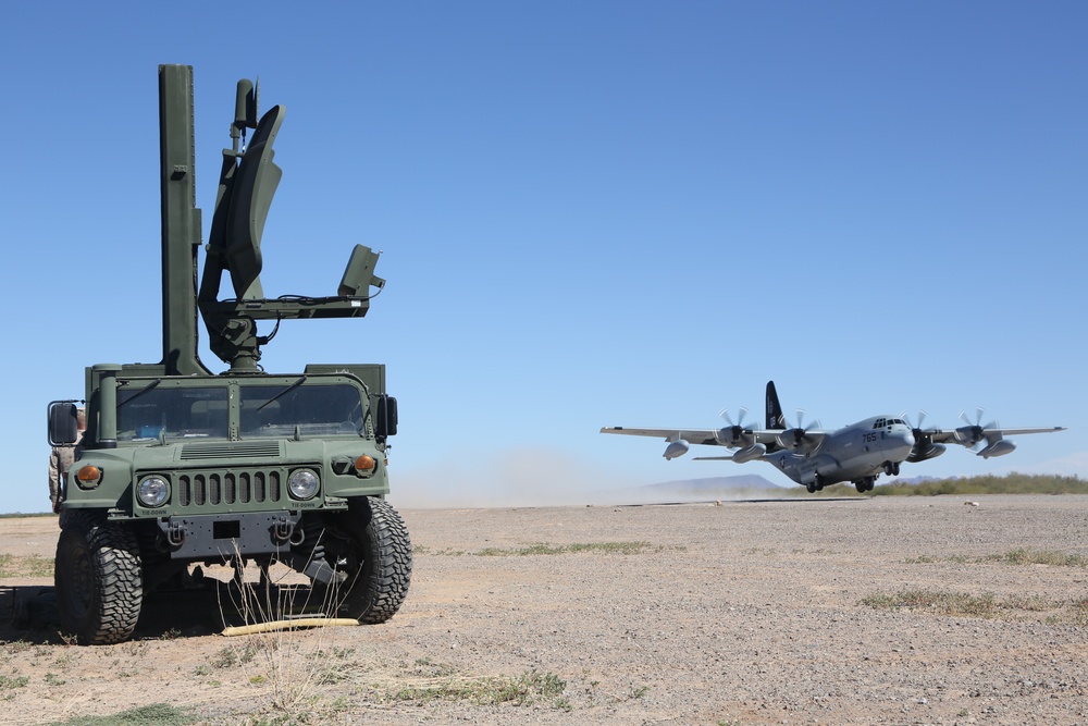 MMT Marines Prepare Runway for C-130 Touch and Take Off Exercise