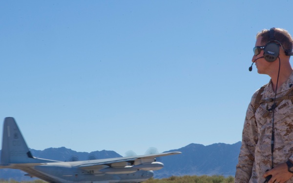 MMT Marines Prepare Runway for C-130 Touch and Take Off Exercise