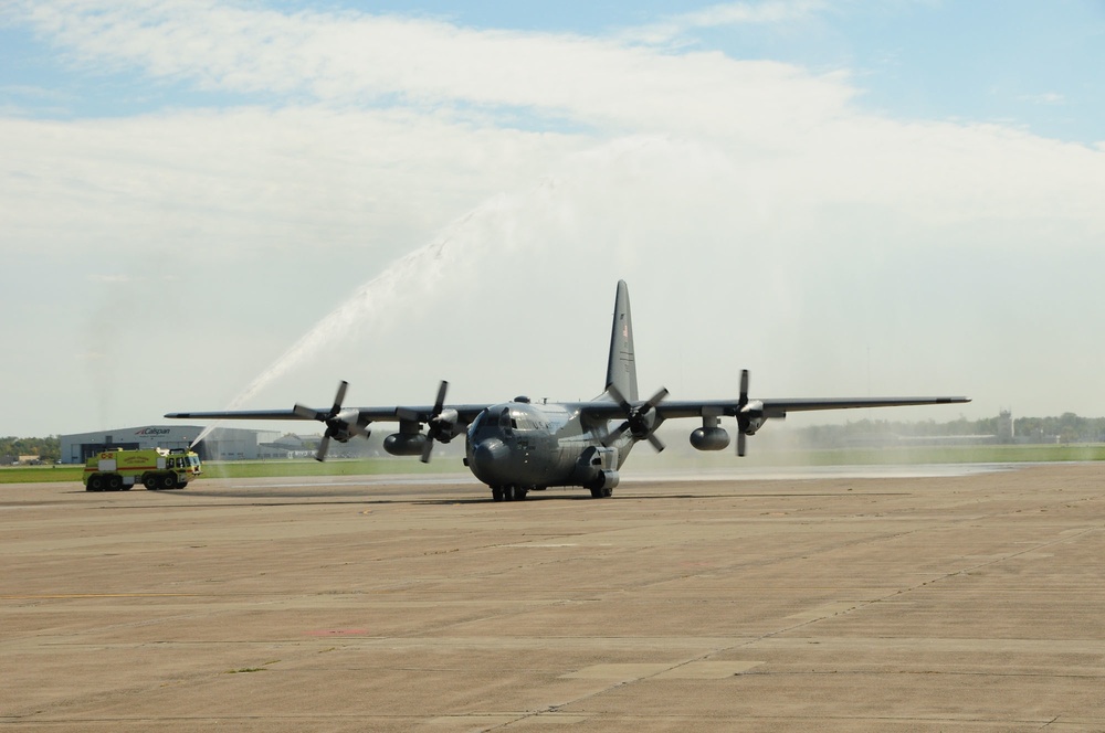 Final Flight At Niagara Falls by New York Air National Guard C-130 Crew