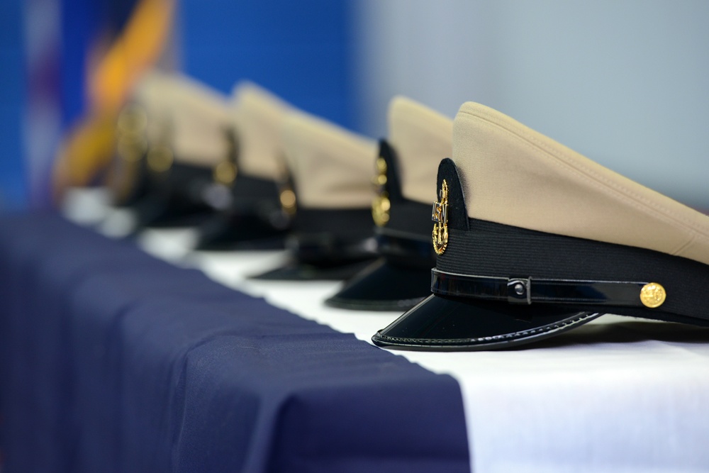 US Navy chief petty officer pinning ceremony