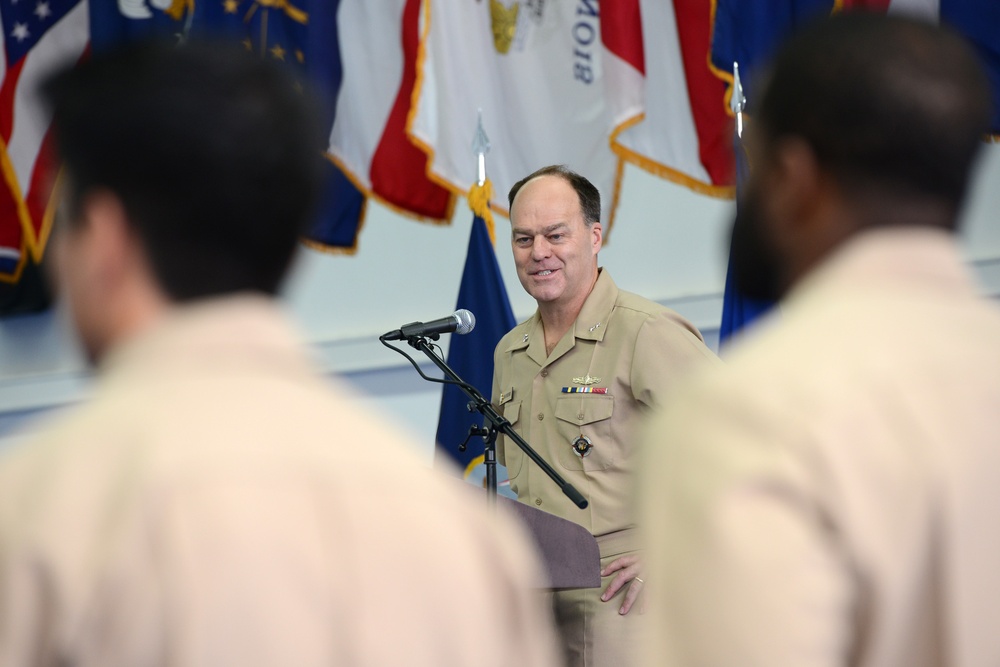 US Navy chief petty officer pinning ceremony