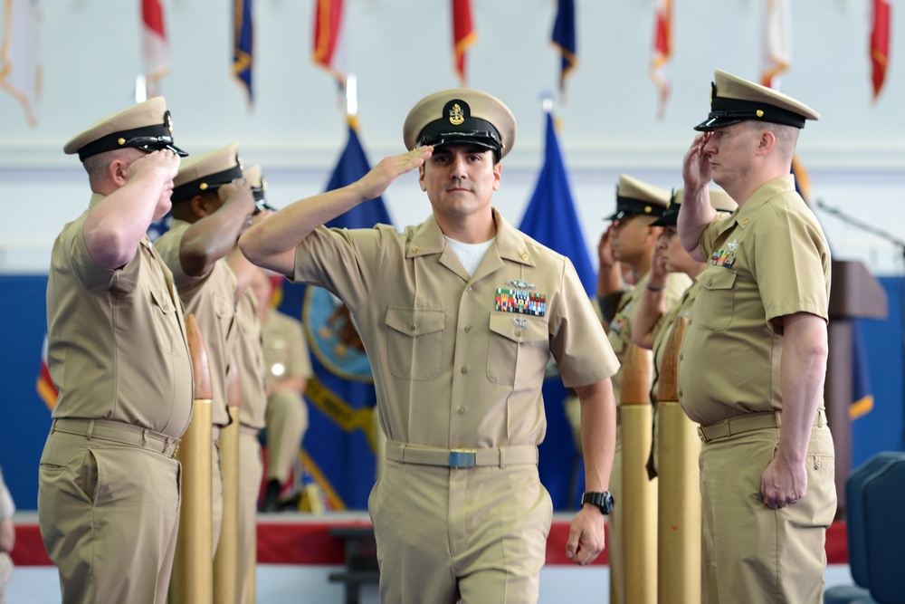 US Navy chief petty officer pinning ceremony