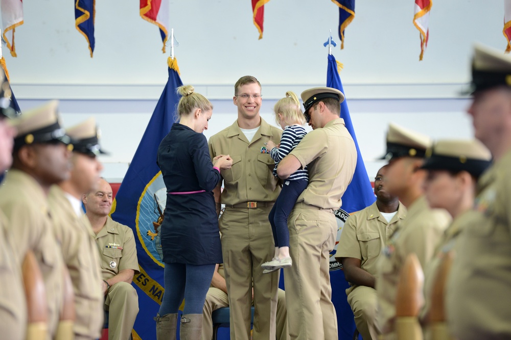 US Navy chief petty officer pinning ceremony