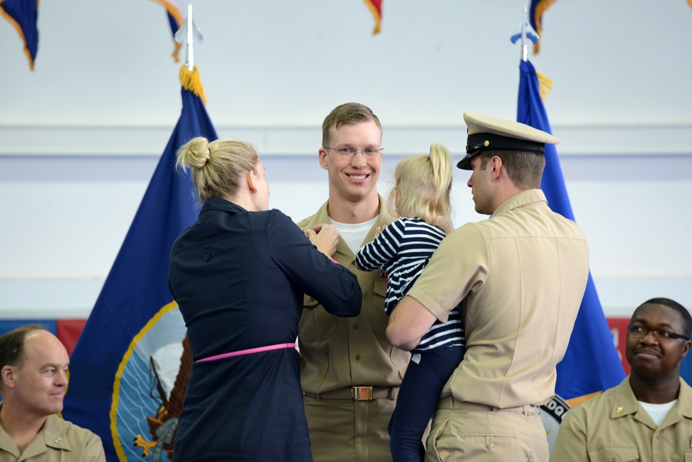 US Navy chief petty officer pinning ceremony