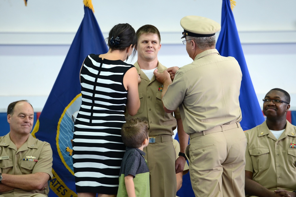 US Navy chief petty officer pinning ceremony