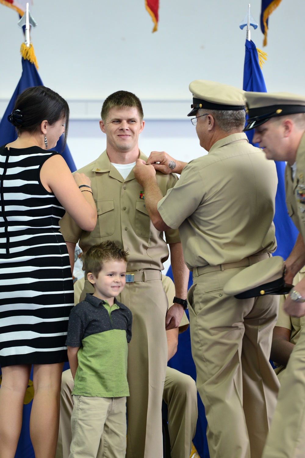 US Navy chief petty officer pinning ceremony