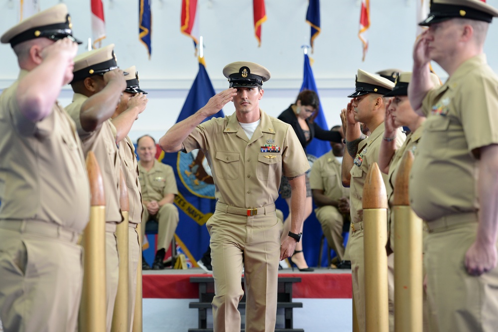 US Navy chief petty officer pinning ceremony