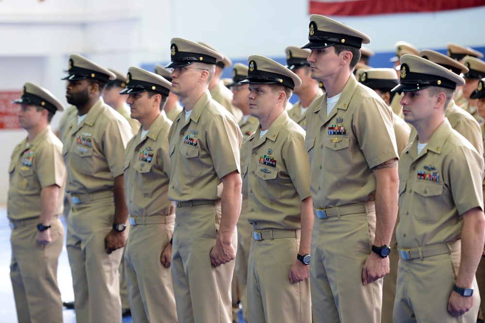 US Navy chief petty officer pinning ceremony