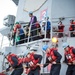 USS Mitscher refueling at sea