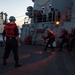 USS Mitscher refueling at sea