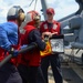 USS Sterett air crew firefighting exercise