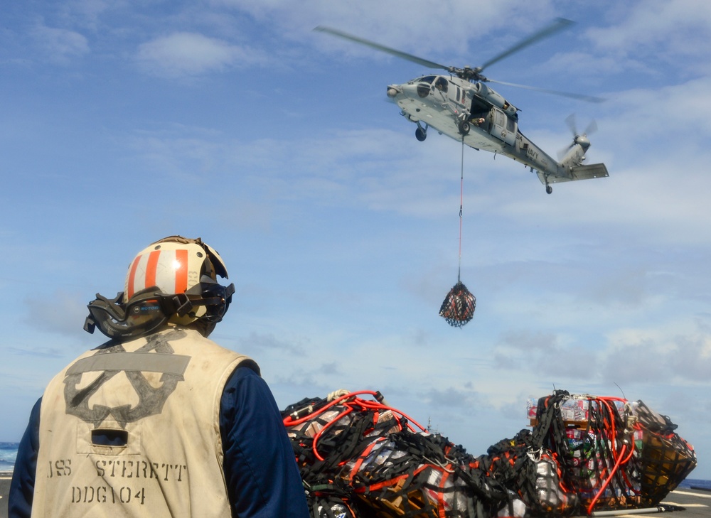 USS Sterett replenishment