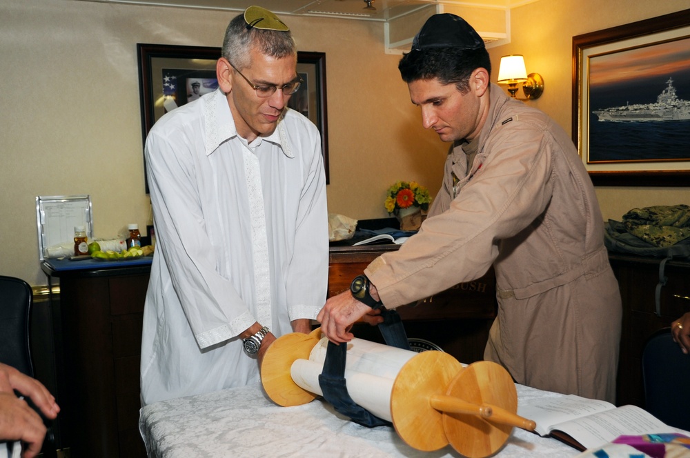 Aboard the aircraft carrier USS George H.W. Bush