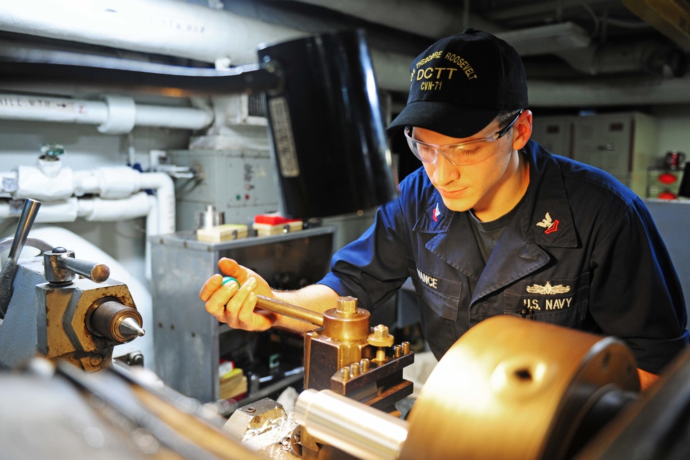 USS Theodore Roosevelt repair shop activity