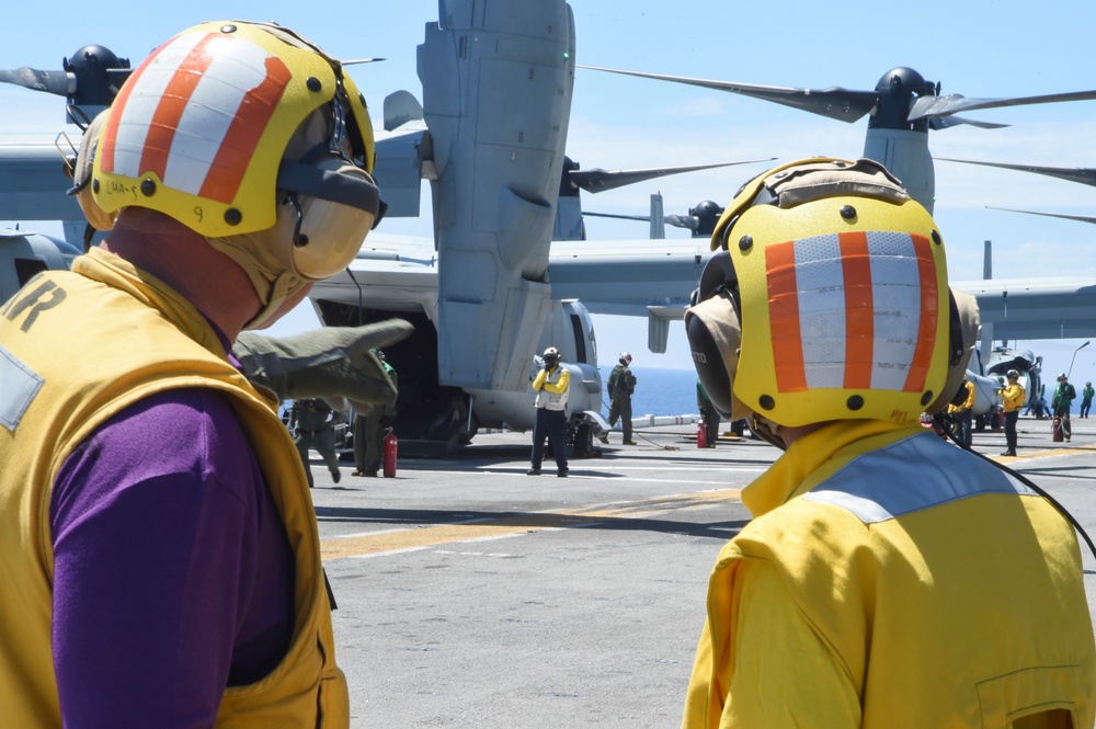 Rear Adm. Hugh Wetherald tours USS Peleliu