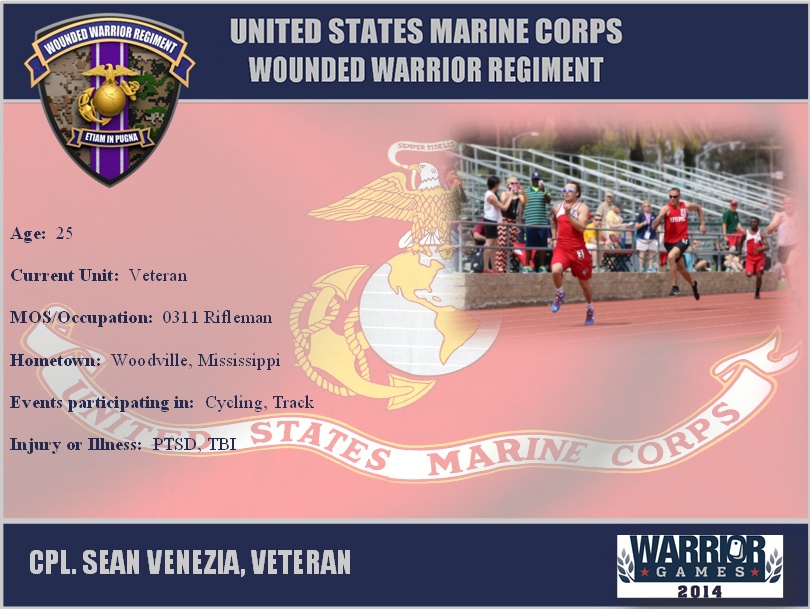 2014 Warrior Games Marine Team Athlete Profile