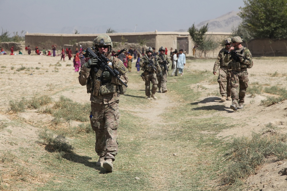 Patrol in Sayghani, Parwan province, Afghanistan