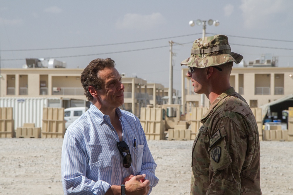 GOVDEL Cuomo visits Afghanistan