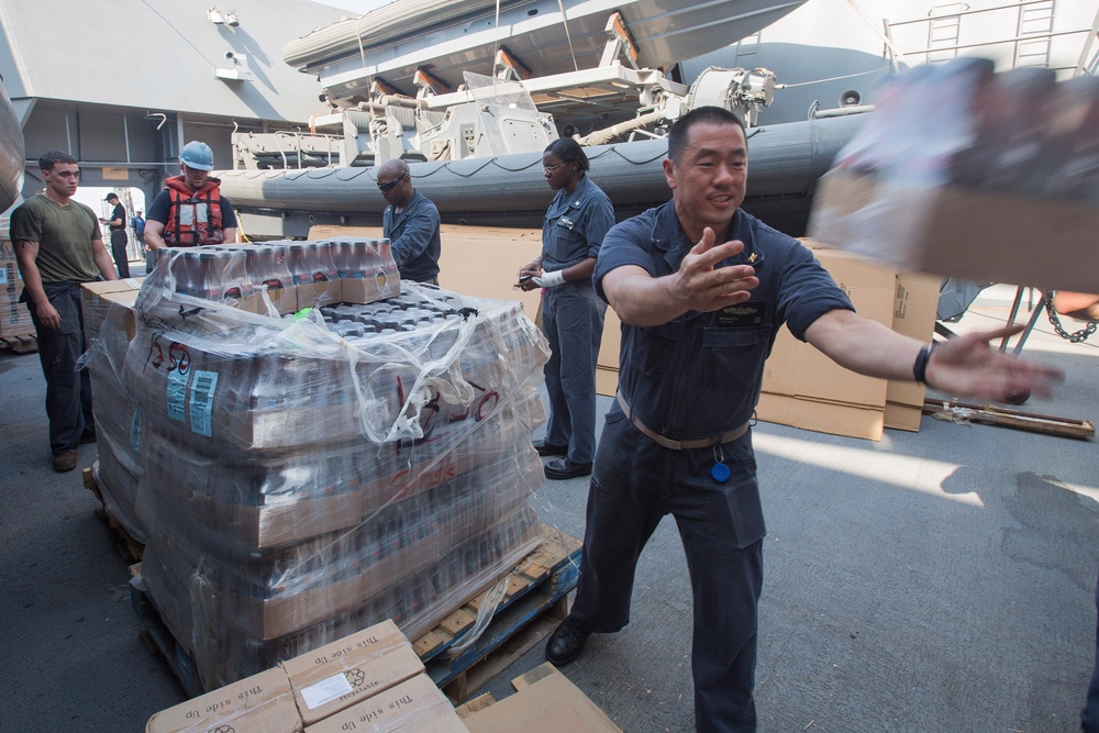 Mesa Verde takes on supplies at sea
