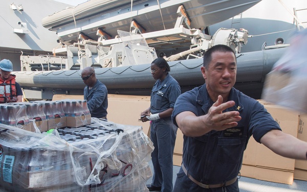Mesa Verde takes on supplies at sea
