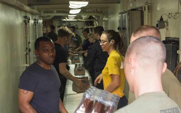 Mesa Verde takes on supplies at sea