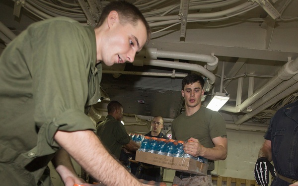 Mesa Verde takes on supplies at sea
