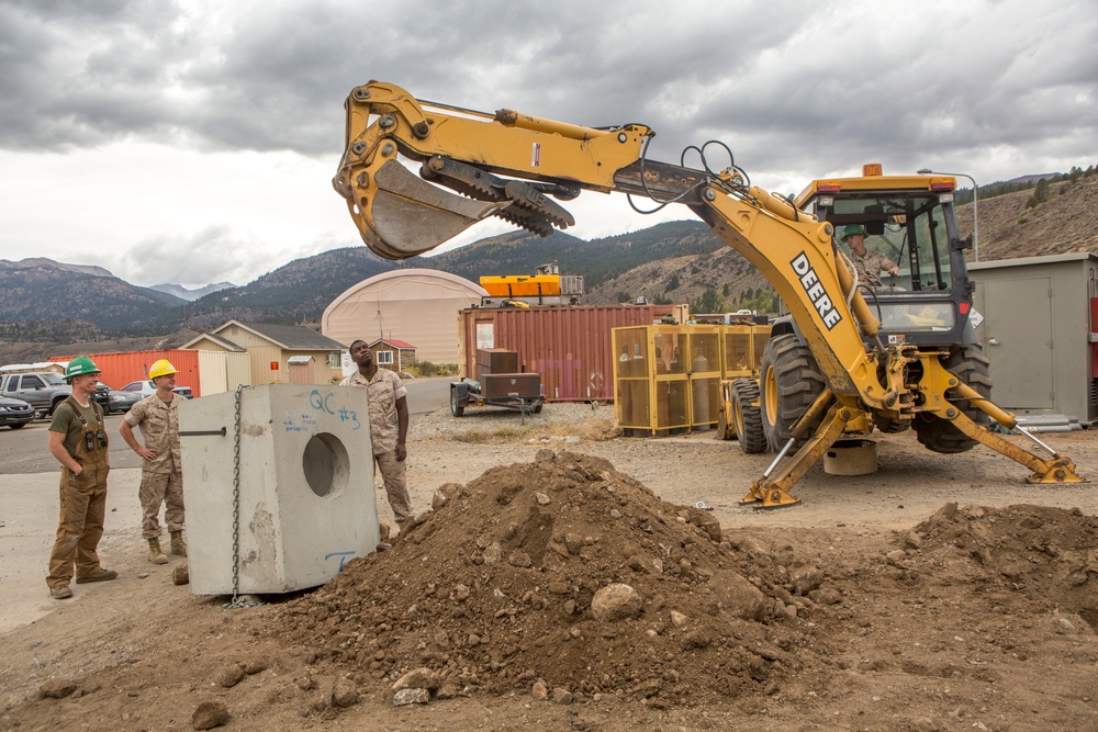 CLB-6 Marines assist construction at Mountain Warfare Training Center