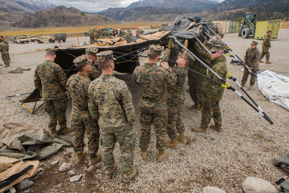 CLB-6 Marines establish Command Operations Center at Mountain Warfare Training Center