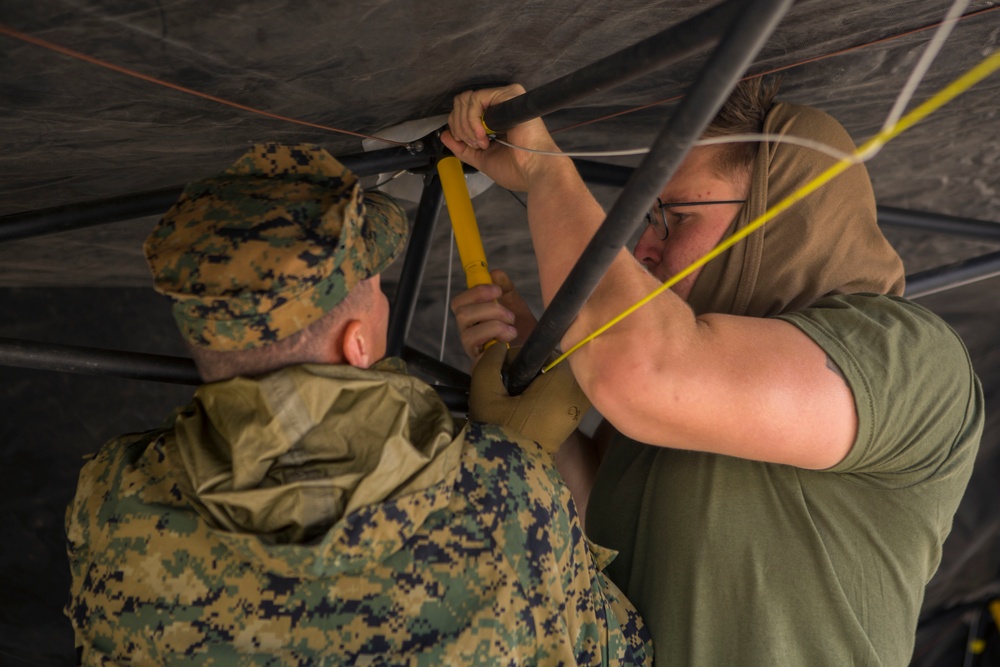 CLB-6 Marines establish Command Operations Center at Mountain Warfare Training Center