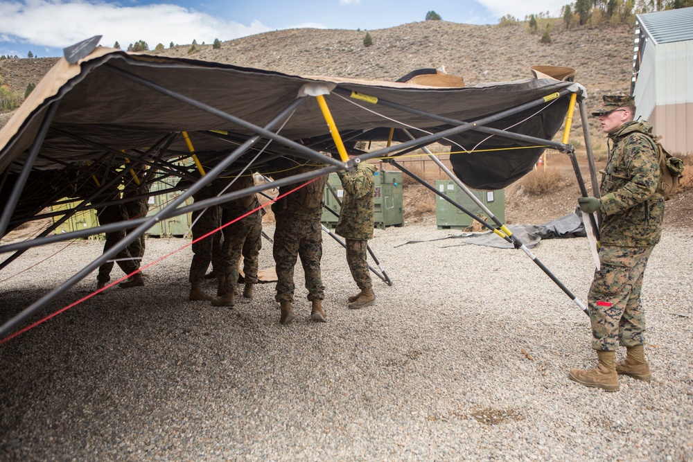 CLB-6 Marines establish Command Operations Center at Mountain Warfare Training Center