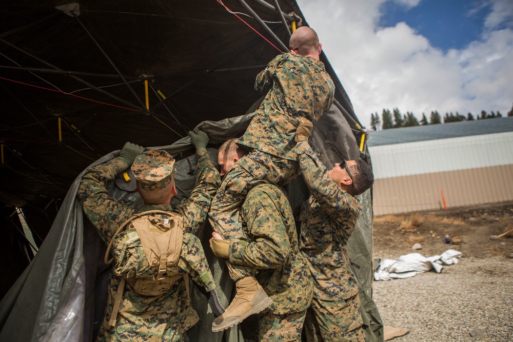 CLB-6 Marines establish Command Operations Center at Mountain Warfare Training Center