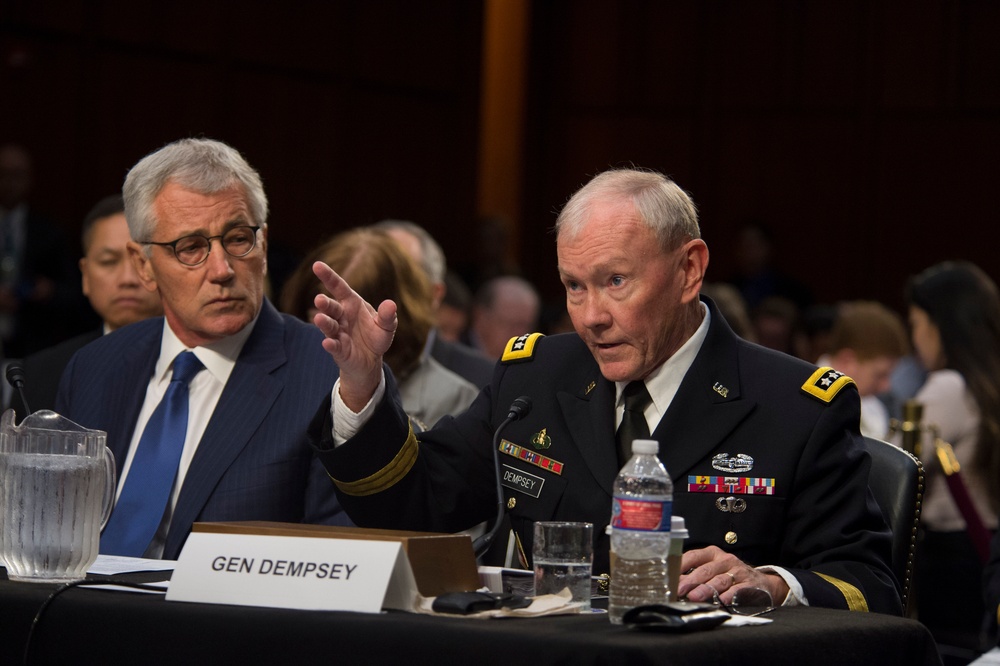 Hagel, Dempsey testify before Senate