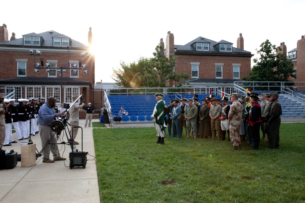 US Marines participate in filming of 2014 Birthday Message