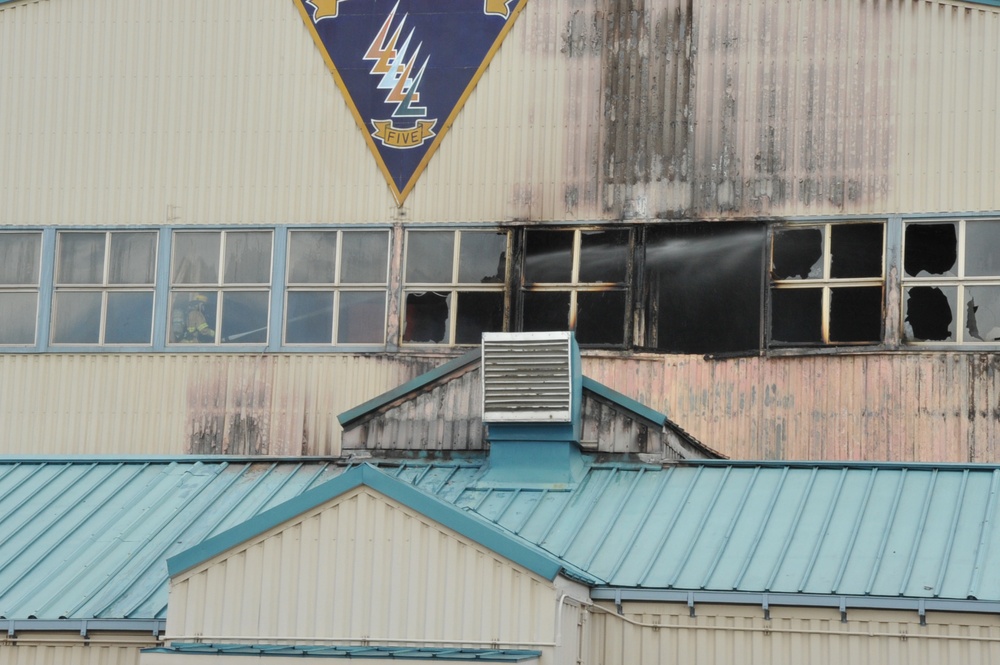 Fire in Hangar 183 on Naval Air Facility Atsugi