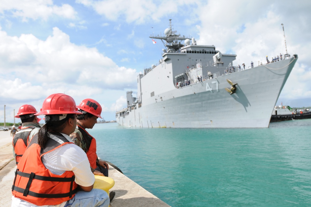 USS Rushmore port visit to Naval Base Guam
