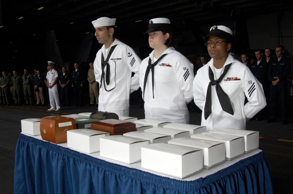 USS Nimitz conducts burial-at-sea