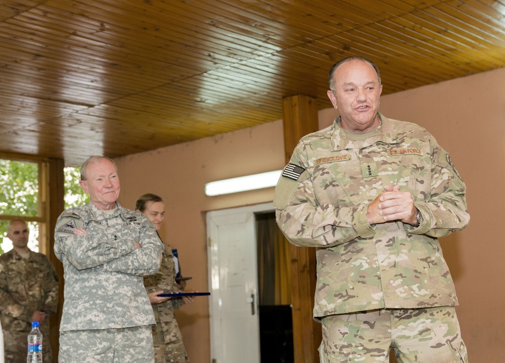 Gen. Philip Breedlove delivers remarks during change of command ceremony